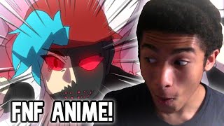 FNF BUT ANIME! | Mid Fight Masses Anime Reaction - Friday Night Funkin Animation