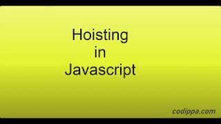Javascript hoisting concept explained with examples.