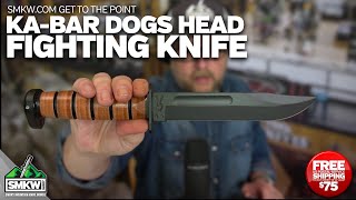 SMKW Get to the Point: KA-BAR Dogs Head Fighting Knife Stacked Leather