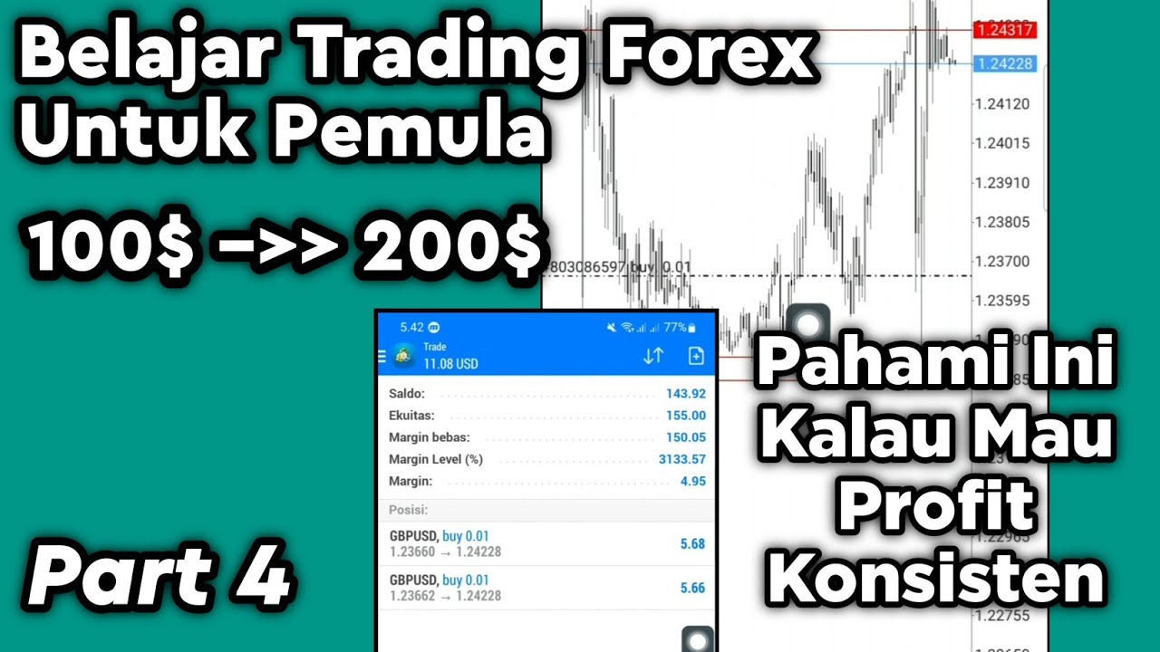 Belajar Trading Forex Modal 100$ Jadi 200$ (PART 4) - YouTube