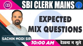 10 AM: Expected Mix Questions - Reasoning by Sachin Sir | SBI Clerk Mains 2020