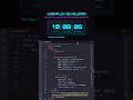 This 3D Digital Clock Looks Like Sci-Fi Tech (CSS + JS)  #coding #frontendcourse #webdesign