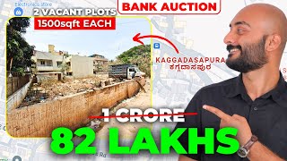 2 Vacant Plots East Facing for Bank Auction in Kaggadasapura Bangalore | 1500 Sq Ft Each