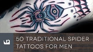 50 Traditional Spider Tattoos For Men