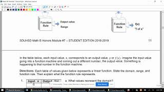 7.1B Lesson: Function Rules and Function Notation - Part I
