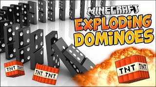 EXTREMELY SATISFYING EXPLODING DOMINOES IN MINECRAFT (Minecraft HUGE Explosion Chain)