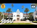 4K San Diego State University Campus Walking Tour | SDSU 🔊 Binaural Sound