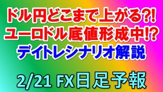 FXデイリー日足予報　　　2020年2月21日（金）　   Daily Forex Forecasts , Tecnical Analysis and Signals