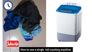 How to use a single tub washing machine |washing machine reviews(single  tub)and operating