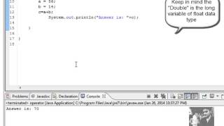 Java Programming Tutorial - 7 - (In Urdu) Maths Operator