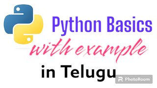 python basics with real time example Telugu