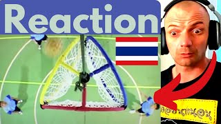 Reaction: First time learning Hoop Takraw THAILAND SPORT