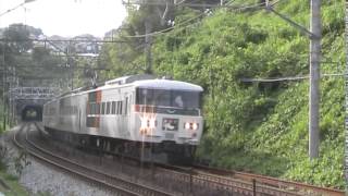 4034M 　踊り子114号　185系C2編成　三島～函南間通過