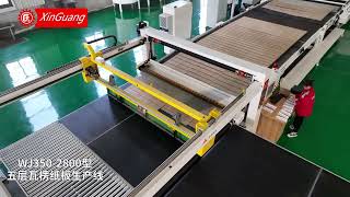 Chinese customer, five layer corrugated cardboard production line,from Xinguang.