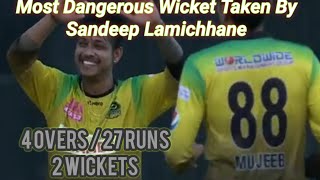 Sandeep Lamichhane Bowling in CPL T20 2020 Match 6|| JT 🆚 St kits and Patriots