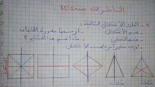 السنة الرابعة : التناظر ومحور التناظر