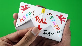 DIY - SURPRISE MESSAGE CARD FOR FATHER'S DAY || Pull Tab Origami Envelope Card || Father's Day Card