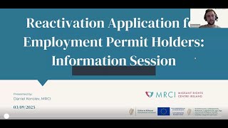 Webinar Recording_Reactivation Application for Employment Permit Holders