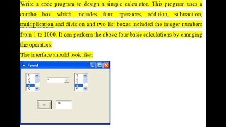 SOLVING VISUAL BASIC EXERCISE NO1