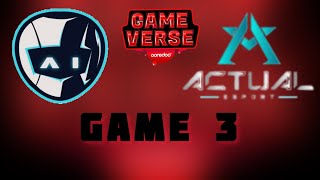 ‼️AI Esports Vs Actual Esports Game 3 | GameVerse  aiပွဲ #ooredoo #ai #actualesports