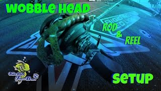 Bass Fishing Wobble Head ~ Rod and Reel Setup ( Strike King Rage Craw \u0026 KTB Baits Wobble Head )