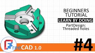 FreeCAD 1.0 beginners tutorial #4: studycadcam 860 3D exercise