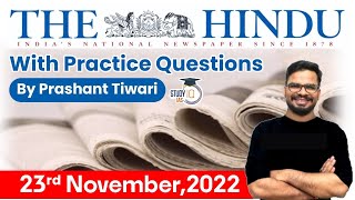 23rd November 2022 | The Hindu Newspaper Analysis by Prashant Tiwari | UPSC Current Affairs 2022