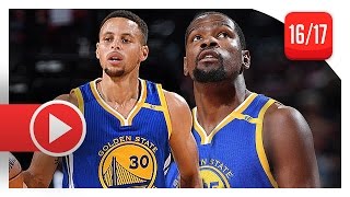 Kevin Durant & Stephen Curry Full Highlights vs Trail Blazers (2016.11.01) - Warriors Feed