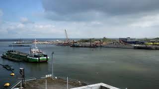 Werken Halve Maan Oostende: timelapse van op gebouw MDK