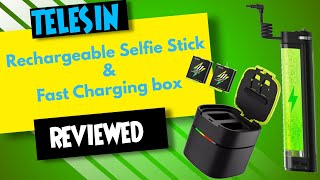 Telesin Rechargeable Selfie Stick and  The Battery Fast Charging Box REVIEWED