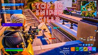 Top 10 Sniper Kills | Fortnite | Free Battle Pass