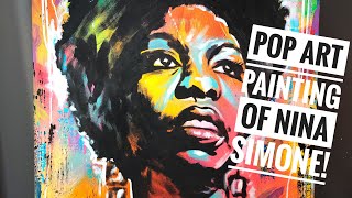 POP ART style painting of Nina Simone!!