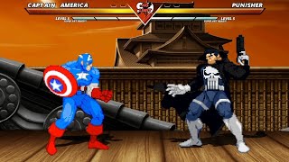 CAPTAIN AMERICA vs THE PUNISHER - High Level Awesome Fight!