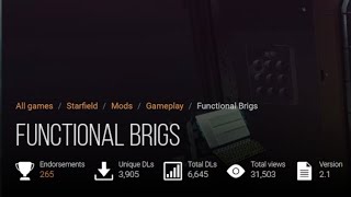 Installing Functional Brigs Mod using Vortex for Starfield