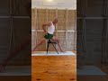 virabhadrasana i supporting the pelvis on a chair