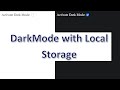 Dark mode with Local Storage