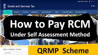 How to pay RCM in GST Under QRMP Scheme on GST portal