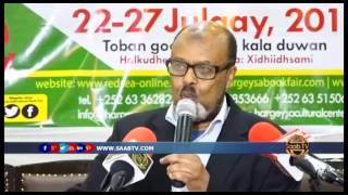 Prof Ahmed Ismail Samater Hordhaca Bandhiga  Hargeisa International Book Fair