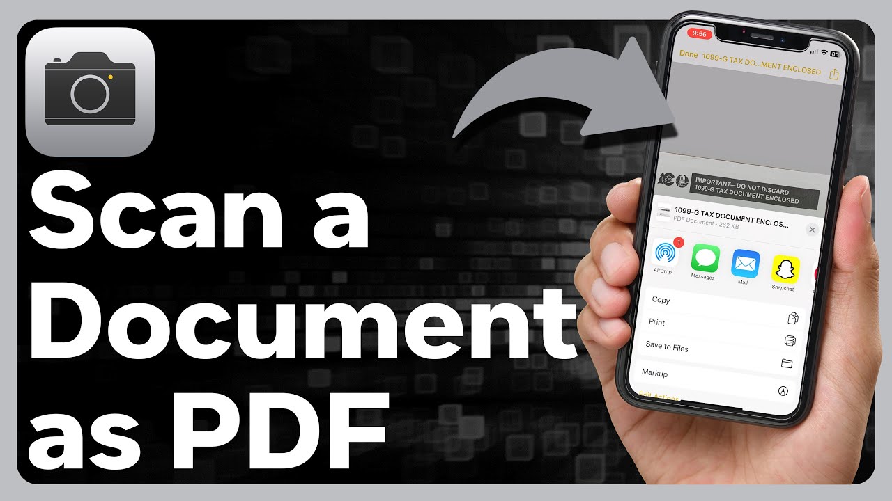 How To Scan Document On Iphone And Save As Pdf Youtube