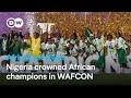 Nigerians celebrate after the Super Falcons claimed their 10th Women’s Africa Cup of Nations title