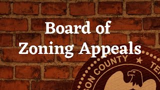 Wilson County Board of Zoning Appeals - April 18, 2024