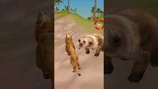 Lion 🦁Vs Bear 🐻 Cocrodille 016 #shorts #animals #janglichannel