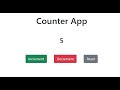 How to create a simple counter app with react.js functional component