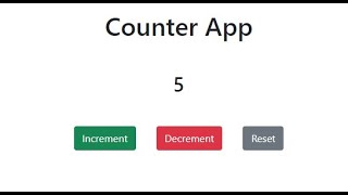 How to create a simple counter app with react.js functional component
