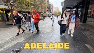 Adelaide City CBD Walk, Rundle Mall, King William Street, Australia 2024 June