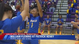 Girls High School Basketball - William Fleming at Patrick Henry