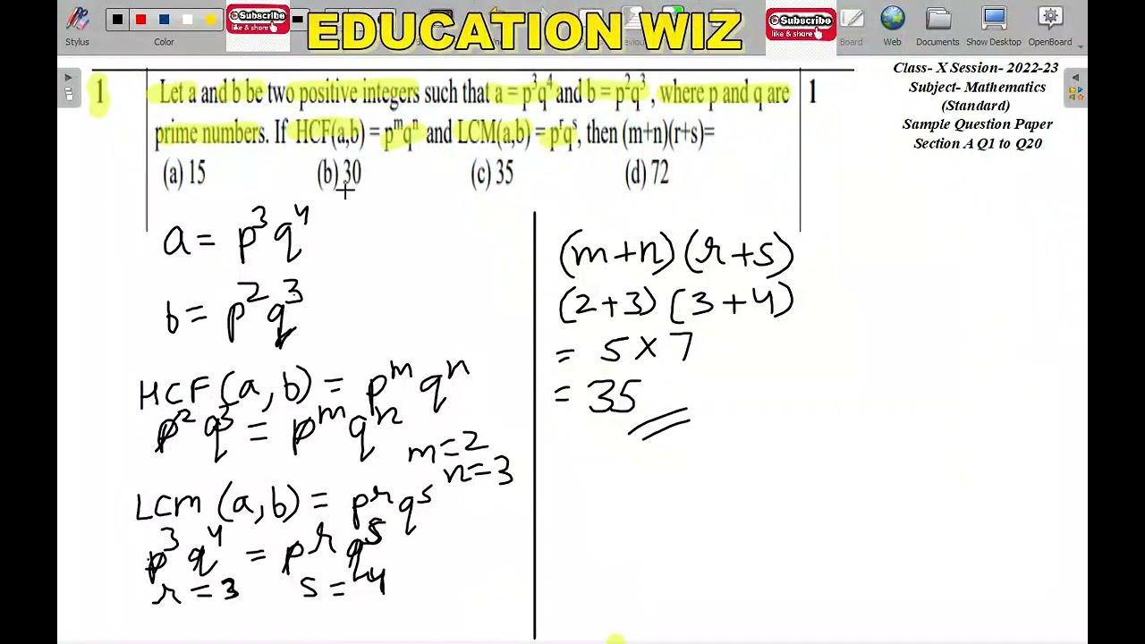 Let A And B Be Two Positive Integers Such That A = P3q4 And B = P2q3 ...