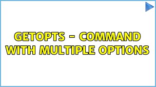 Getopts - command with multiple options