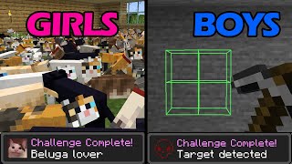 how boys and girls get achievements in minecraft