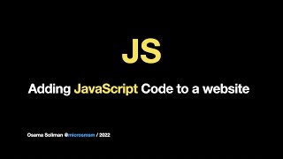 Adding JavaScript Code to a website - Smsm Academy